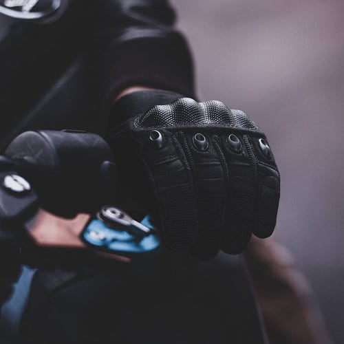 HUACHENG Motorcycle Gloves, Smartphone Compatible, Airsoft Gloves, Tactical Gloves, Shockproof, Durable, Easy to Put On and Take Off, All-Season Survi