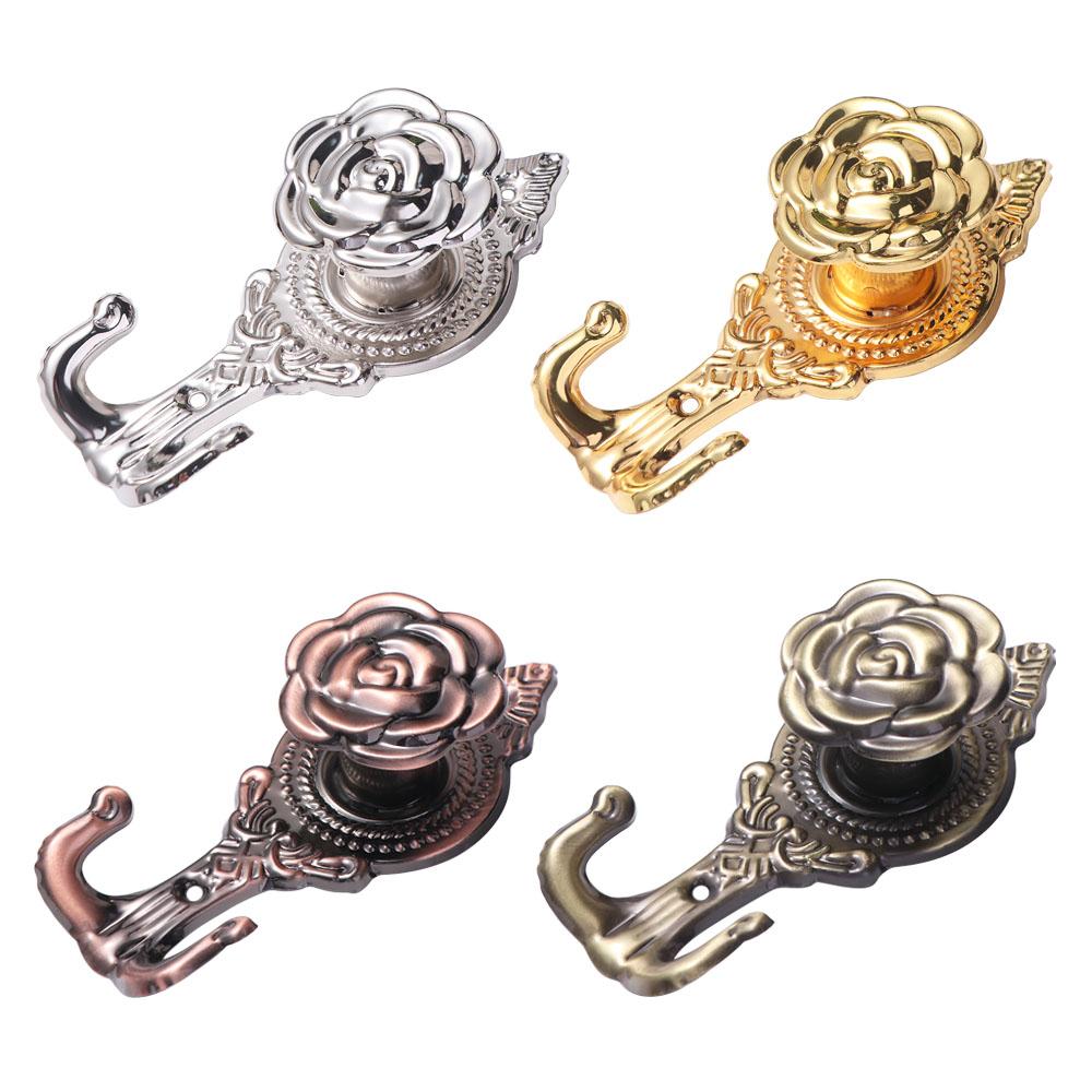 European Rose Curtain Hook Retro Drapery Holder Curtain Holdback Hanger Bath Curtain