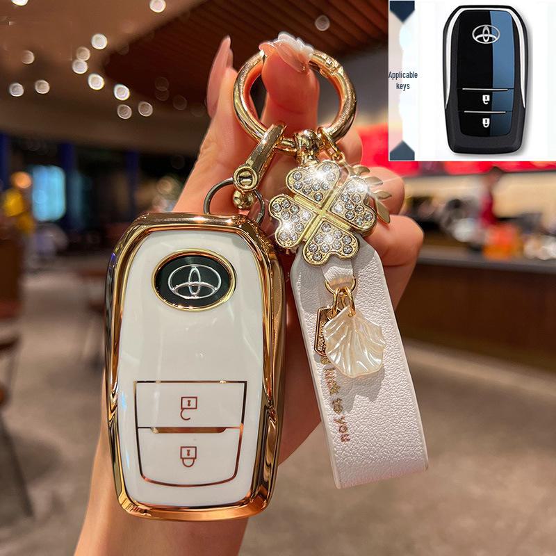 Toyota Key Cover for 23 Models: Highlander, 8th Gen Camry, RAV4, CHR - Dragon Asia Design Car Bag Buckle Shell