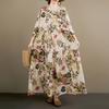 DIMANAF New 2026 Women Plus Size Spring Summer Beach Long Dress Loose Oversize Maxi Floral Print Lady Fashion