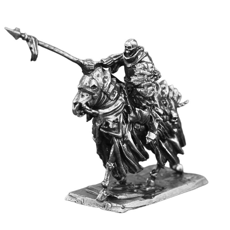 Undead Knight Metal Figurine Skeleton Warrior Miniature Wargaming Car Dashboard Ornament Desk Decor Collection Present Him