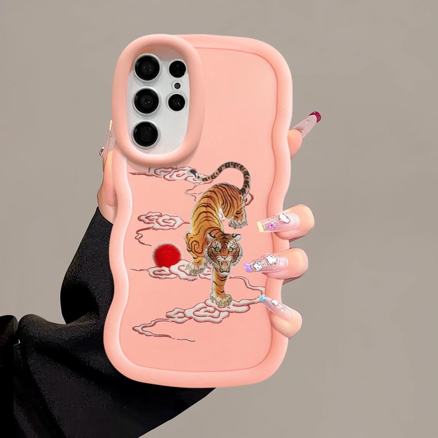 Flower Tiger Soft Phone Cover Case for Samsung Galaxy S23 Plus A26 A25 S22 Ultra S25 S24 S21 S20 FE A34 A54 A24 A36 A55 A35