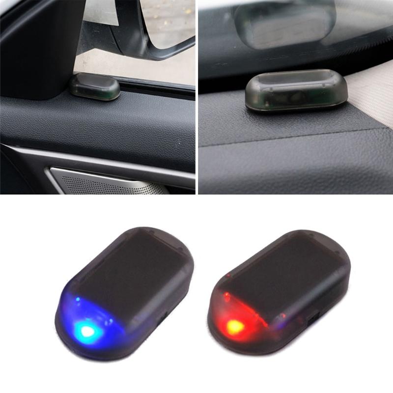 Car Fake Security Light Solar Power Simulated Dummy Alarm Wireless Warning Antitheft Caution Lamp LED Flashing Imitation