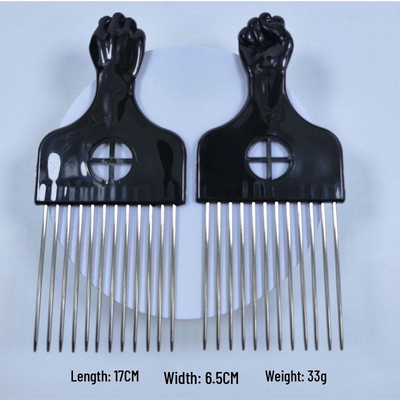 Black Hair Curling Sponge & Styling Comb Set