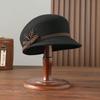 Winter Elegant Ladies Wool Equestrian Styling British Vintage Dome Hat Season Warm Middle-Aged And Elderly
