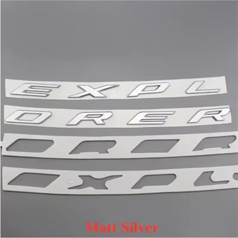 AAXW1 3D ABS Chrome Black EXPLORER Letters Car Front Hood Emblem Badge Sticker for Explorer 2011-2019 Car Styling Accessories