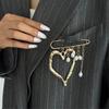 Dateless Heart Anstecknadel für Damen Herren Zarter Schmuck Geschenk für Weihnachten Verlobung Freundschaft Andenken