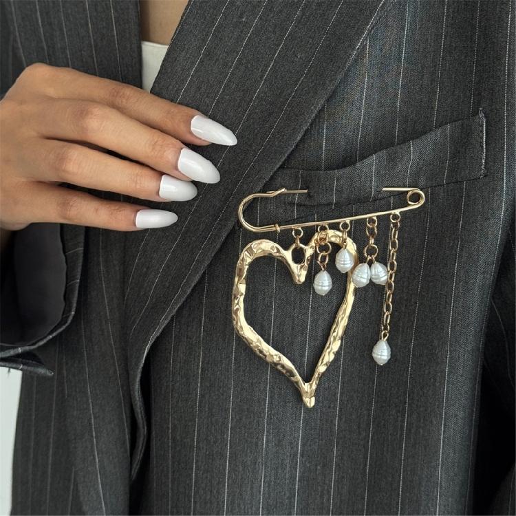 Dateless Heart Anstecknadel für Damen Herren Zarter Schmuck Geschenk für Weihnachten Verlobung Freundschaft Andenken