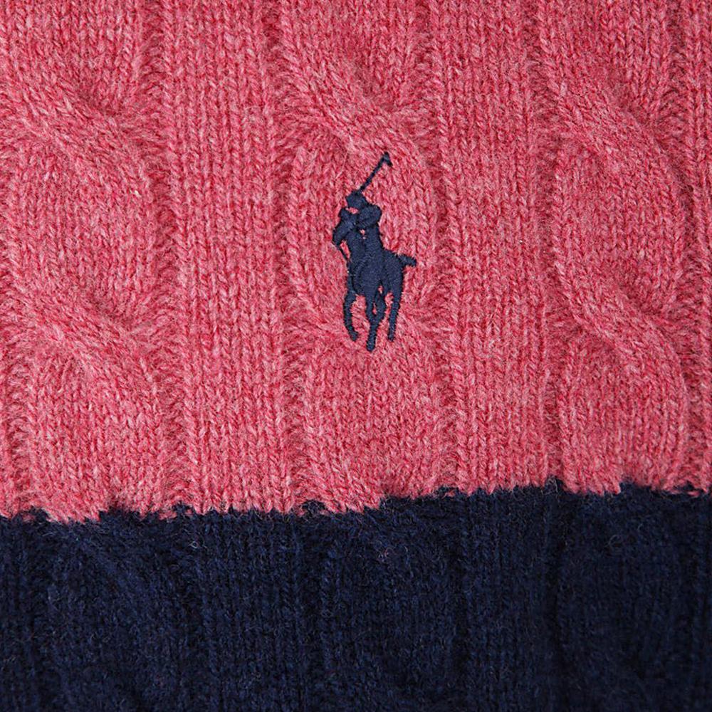 Polo Ralph Lauren FW22 Striped Logo Embroidered Crew Neck Long Sleeve Cashmere Sweater Men Sweater Multicolor 710876870-003