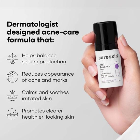 Cureskin Acne Spot Corrector Gel with Mandelic Acid Acne Spot Treatment, 10 g