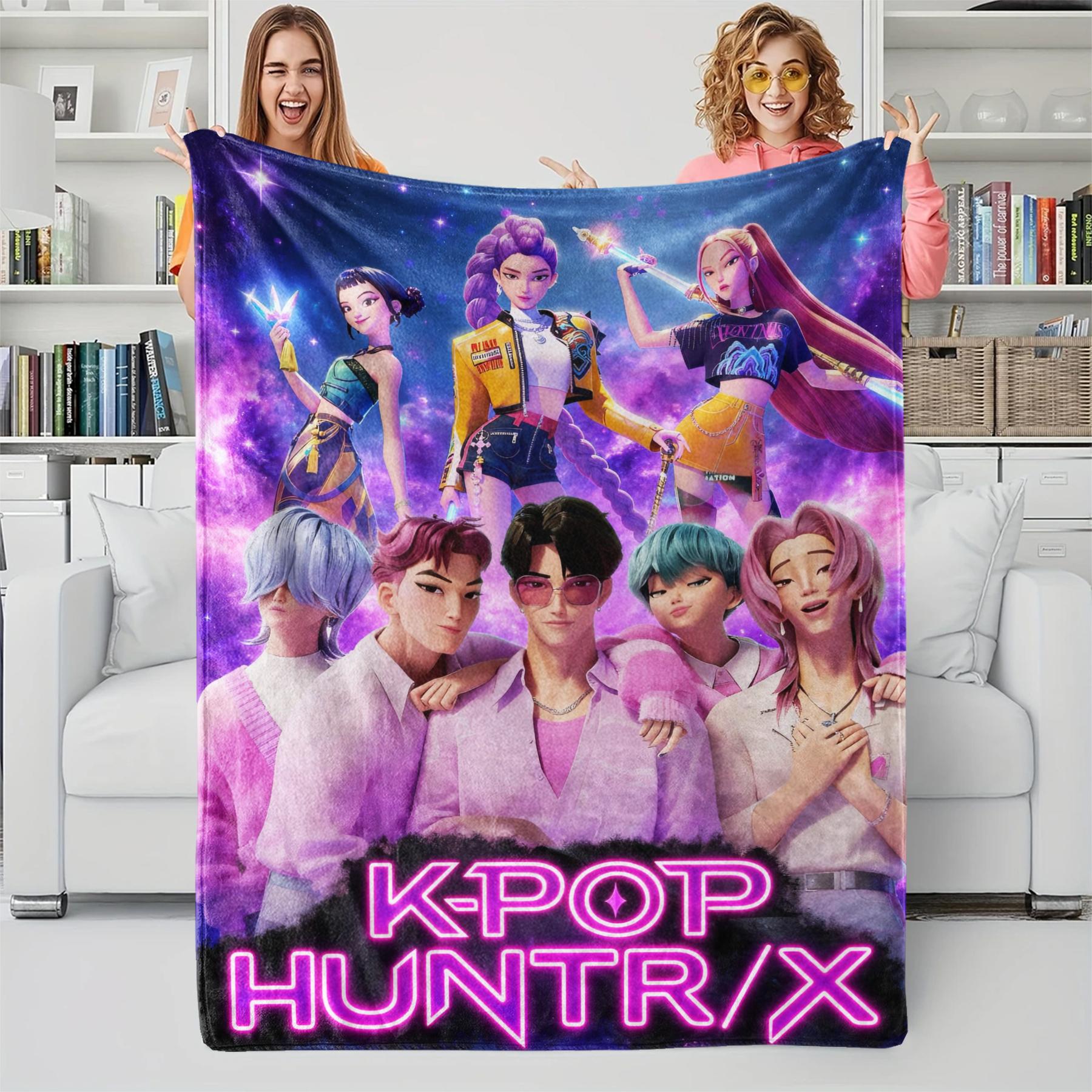 

Stylish K Pop Group Flannel Blanket Warm Throw For Trendsetters Home Holiday Use 75x100cm (30x40inch)