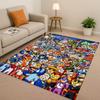3D Retro Game Rockman Mega Man Living Room Non Slip Area Rug Soft Carpet for Bedroom Playroom Sofa,Easy Clean Home Decor Doormat