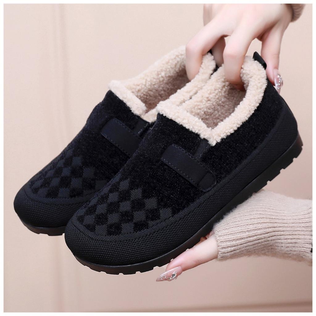 Women's Shoes, Cotton Boots, Winter New Style with Added Velvet and Thickened One Foot Snow Boots, Casual Anti Slip Versatile Cotton Shoes