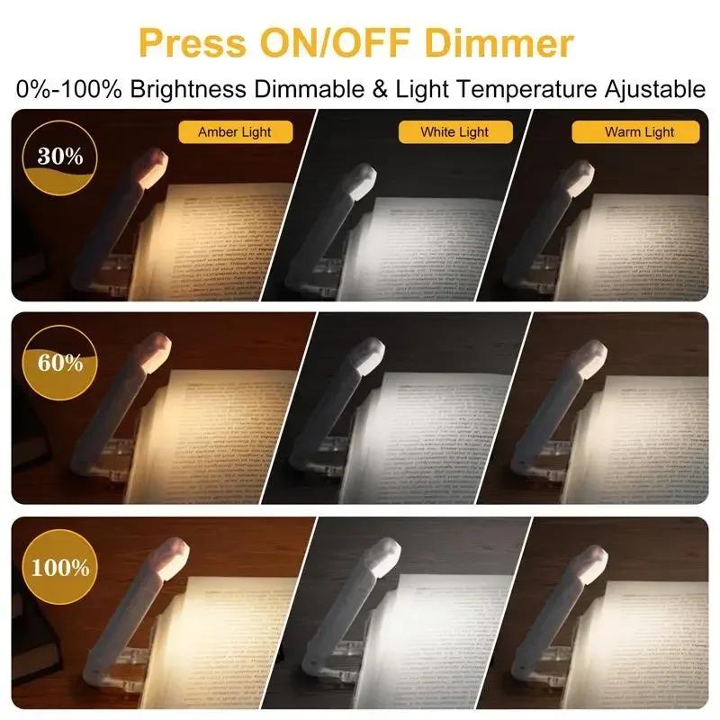 Lamp Book Lights Led Clip-on Desk Portable Indoor Bookmark Usb Rechargeable Table Reading Lighting. Light Night