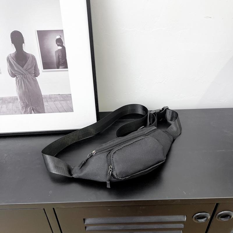 

Новая легкая и простая холщовая нагрудная сумка женская сумка-мессенджер для спорта и отдыха на открытом воздухе женская поясная сумка сумка для мобильного телефона One size чёрный