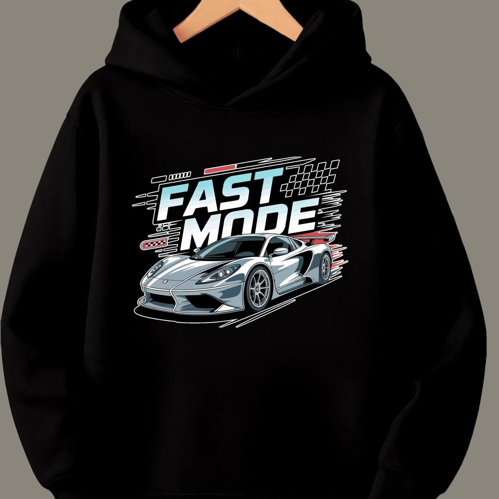 Kids' Casual Hooded Sweatshirt (Autumn/Winter) – Trendy Hoodie with Front & Back Graphics for Boys and Girls