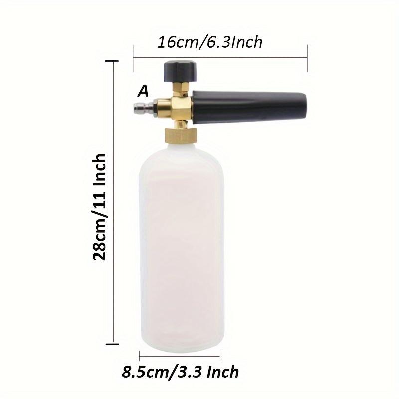 33.81 oz foam gun with 5-color nozzle tip and brass quick connector, with 1/4 quick plug, for car washing