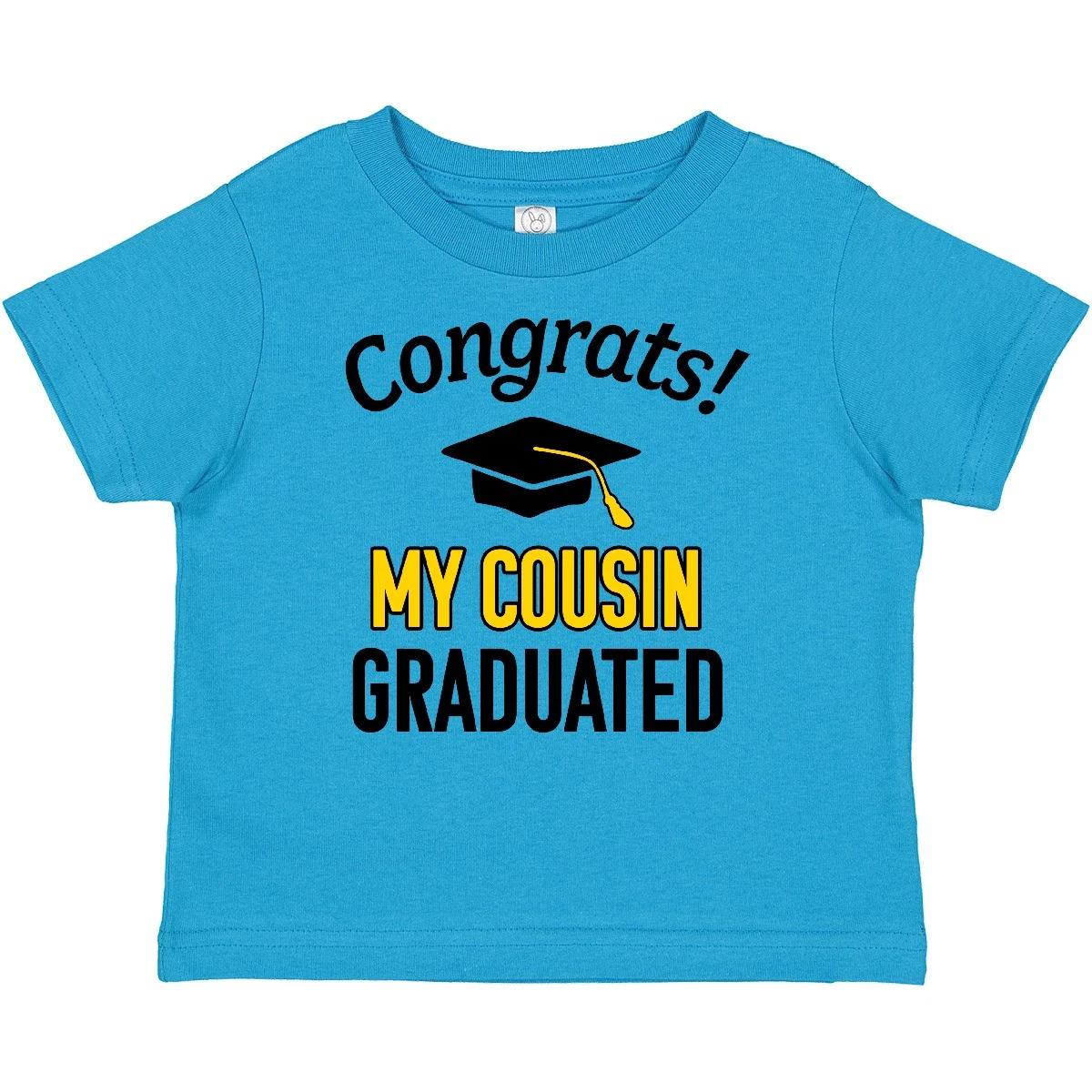 Inktastic Congrats! My Cousin Graduated With Cap Baby T-Shirt School Cousins 110