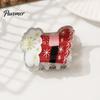 Holiday Hair Clips Christmas Claw for Women Girls, Cute Santa Claus Elk Tree Socks Bells Jewelry Accessories, Non Slip Strong Hold Party & Daily