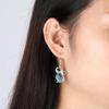 1Pair Exquisite Fashion Elegant Gift Opal Cat Earrings Jewelry Drop Dangle Hook Ear Stud