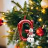 Christmas Ornament 2D 26 Letter Snowman Christmas Decoration Xmas Tree Decor Festive Letter Hanger Holiday Home Decor