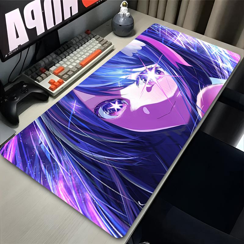 Mousepad Anime Ooshi No Kos Computer Mat Deskpad Laptop Keyboard Mat Office Large Landscape Nonslip Rubber Gaming Mouse Pad