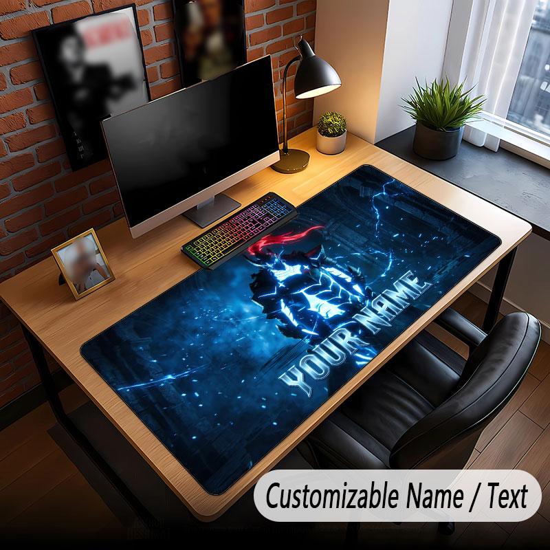 Custom Name Extended Mouse Pad,Solo Leveling Gaming Desk Mat For Home Office Desktop Decor
