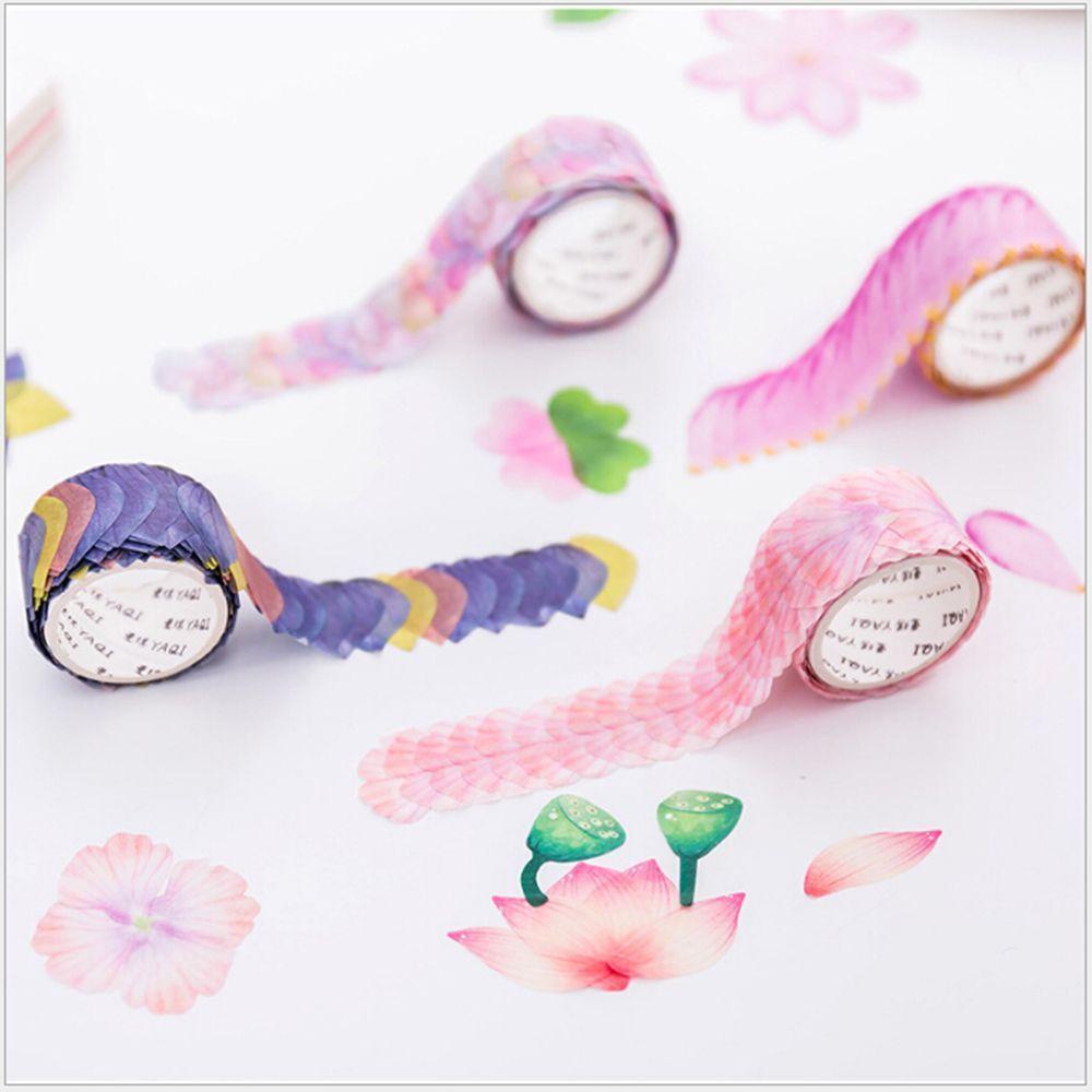 200PCS Sakura Decorative Sticker Flower Petals Tape Scrapbooking Sticky Paper Masking Tape