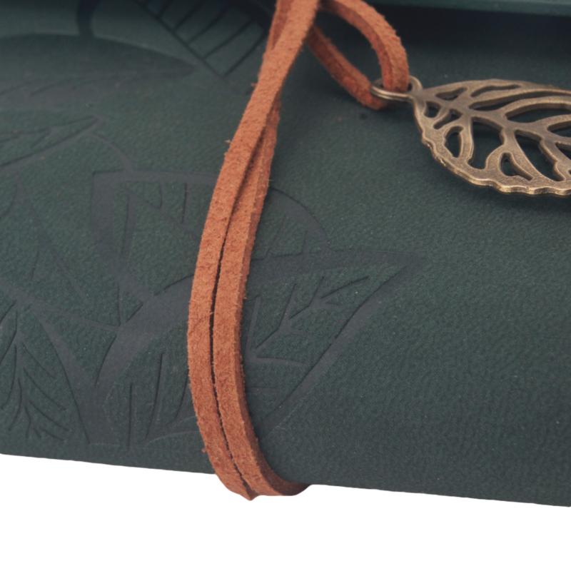 Retro Leaf Notebook School Office Stationery Diary Notepad Literature PU Leather Note Book Traveler Journal Planners Gifts
