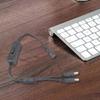 5.5x2.1mm DC5521 Y Splitter Cable with Switcher Female to 2 Male Power Extension for LED and CCTV 37CM
