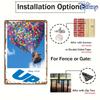 1pc Up Metal Tin Sign, 20.32x30.48 cm - Colorful Balloon Adventure Wall Art Inspired by Disney, Rustic Distressed Finish, Perfec