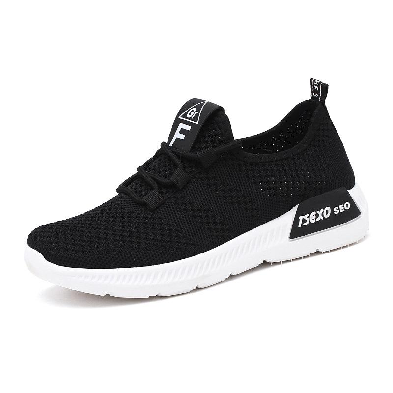 Shoes women's spring new ins shoes flat-soled lightweight sports shoes women's fly-woven running shoes