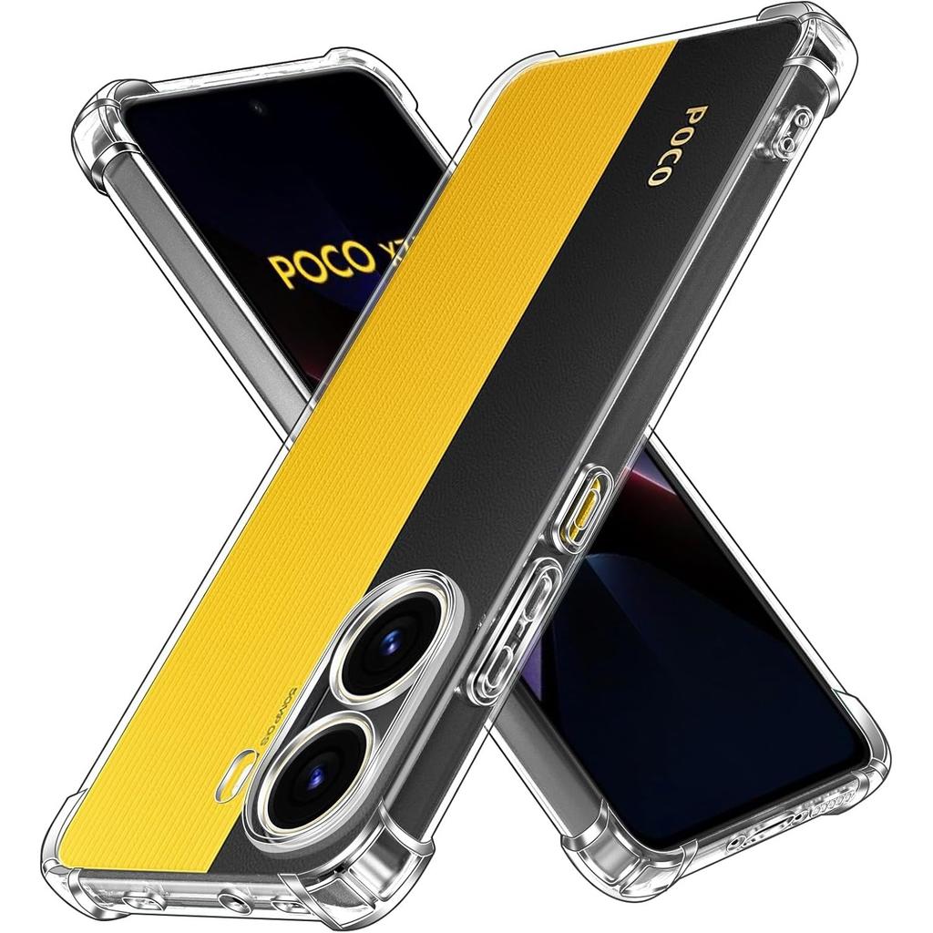 Four-Corners Shockproof TPU Case for Xiaomi Poco X7 Pro 5G Protective Cover Transparent Capa Shell Coque Fundas