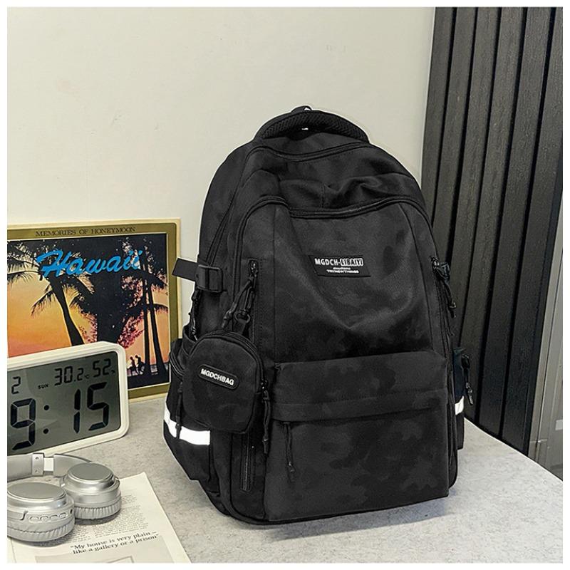 School bag couple Korean version ins solid color college style casual versatile backpack junior high school student large capacity backpack