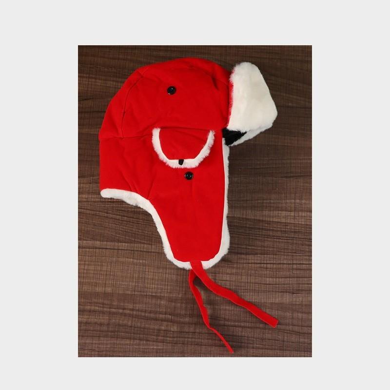 Red Bomber Hat, Winter Thickened Warm Plush Ear-Protecting Hats Men And Women, Hiking Skiing Cycling Windproof Outdoor