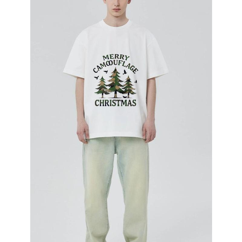 Camouflage Christmas T Shirt Black Merry Camouflage Christmas Tree Pattern for Holiday Season