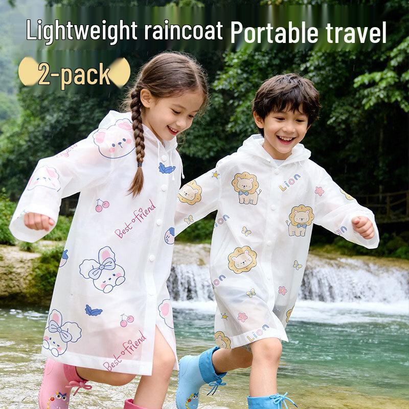 Korloc Disposable Kids Rain Poncho with Brim