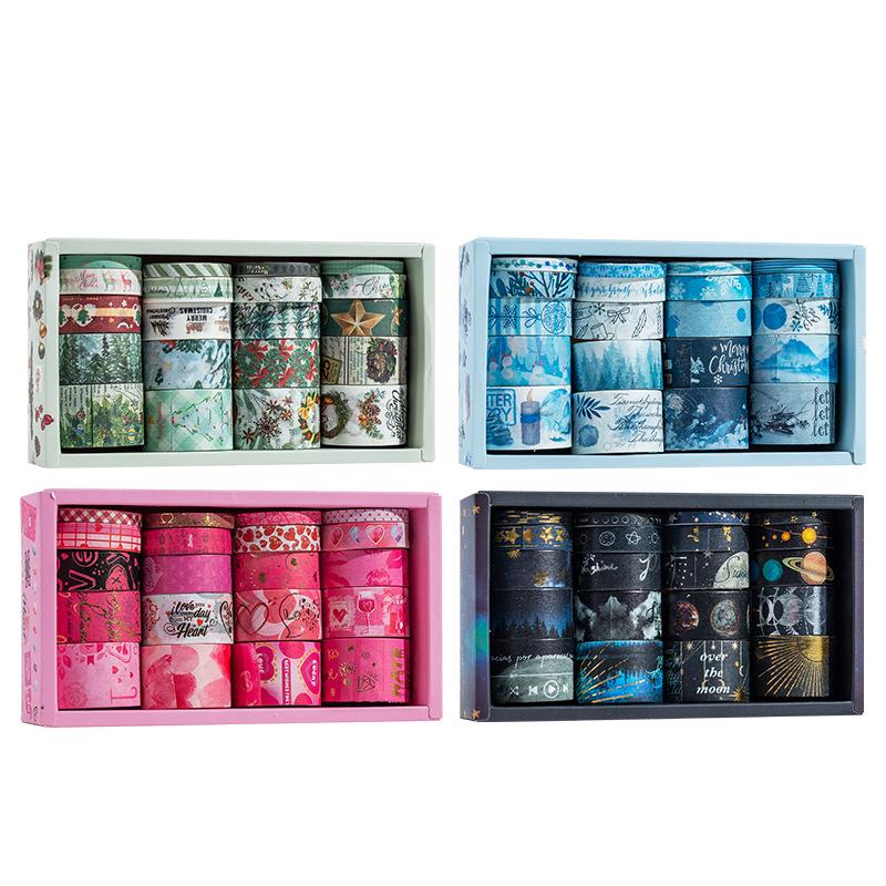 Festive Washi Tape Collection: Christmas, Valentine's, Starry Sky, Winter Sonata, DIY Hot Stamping