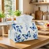 1pc Spring Nature Tissue Box - Butterfly Leaf Napkin Storage Box, Suitable for Rolls/facial Tissues/single Sheets,Two Sizes Available for Home/car/par