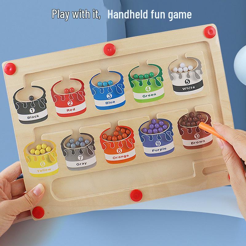 Magnetische Farbklassifizierung & Zähl-Labyrinth Lernspielzeug für Vorschulkinder