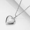 HNSP Heart Necklace Stainless Steel Open Locket Heart Pendant Chain For Women Girl Zircon Accessorie Gift