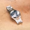 CASIO EDIFICE automatic three-hand 100-meter waterproof automatic/manual mechanical movement Steel Strap men's watch blue dial EFK-110D-2A