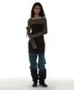 PARTIMENTO WOMEN Asymmetrical Knit Arm Warmer Top_Mix Beige