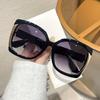 Chic Oversized Square Fashion Sunglasses for Women - Anti-Glare, Durable PC Frame with Metal Hinges - Perfect for Beach & Travel