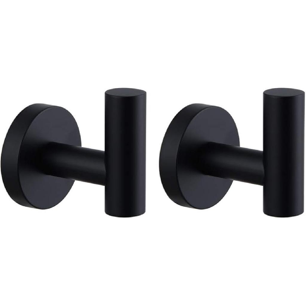 Polished Stainless Steel Towel Coat Hooks Bathroom Clothes Garage Hotel Cabinet Closet Sponges Robe Hook Wall Mounted Round Kitchen Heavy Duty Bath