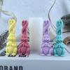 Dreh Ohren Kaninchen Kerze Silikonform DIY Tier Stehohren Kaninchen Kerzenherstellung Seife Harzform Ostergeschenke Handwerk Heimdeko