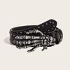 Desinger Belts for Women High Quality Luxury Brand Punk Goth Rivet Black Jeans Unisex Men Belt Paw Skull Buckle Waistband Man