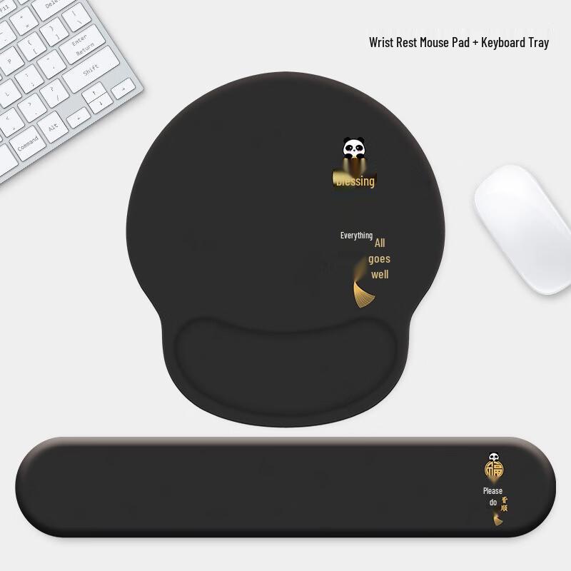 Fumede Panda DX Wrist Rest Mouse Pad and Keyboard Support Set