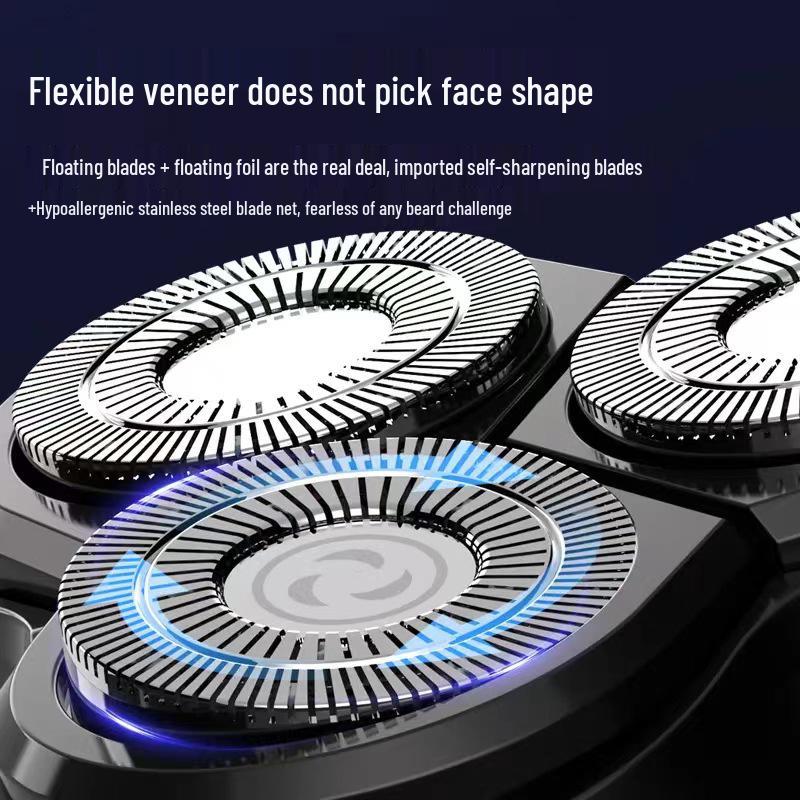 Chigo Men's Rechargeable Electric Shaver: Silent, Long-Lasting, Three-Head Design