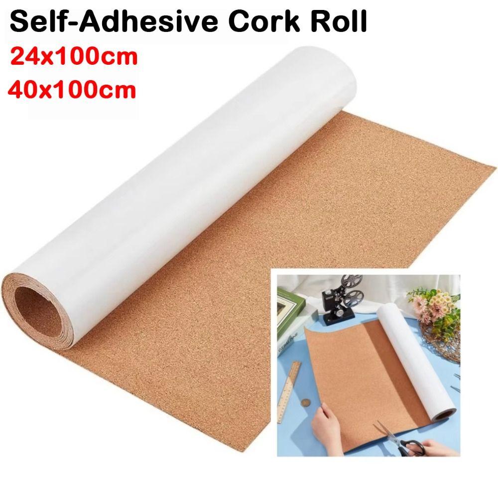 1m Self-Adhesive Cork Roll 2mm Thick Square Photo Wall Sticker Cork Board